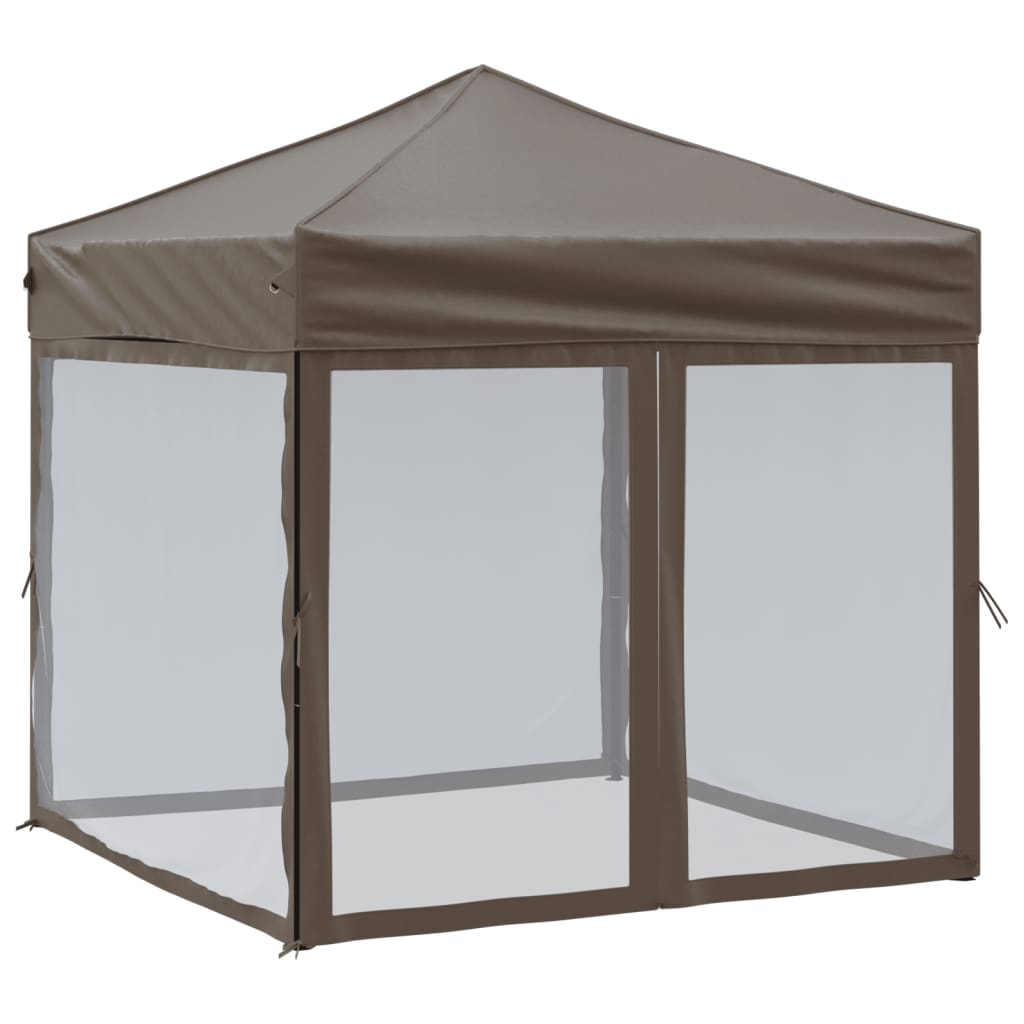 Partytent inklapbaar met zijwanden 2x2 m taupe is nu te koop bij PeponiXL, paradijselijk wonen!