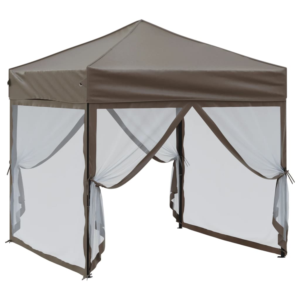 Partytent inklapbaar met zijwanden 2x2 m taupe is nu te koop bij PeponiXL, paradijselijk wonen!