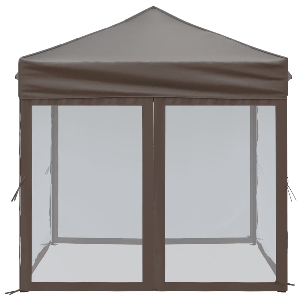 Partytent inklapbaar met zijwanden 2x2 m taupe is nu te koop bij PeponiXL, paradijselijk wonen!