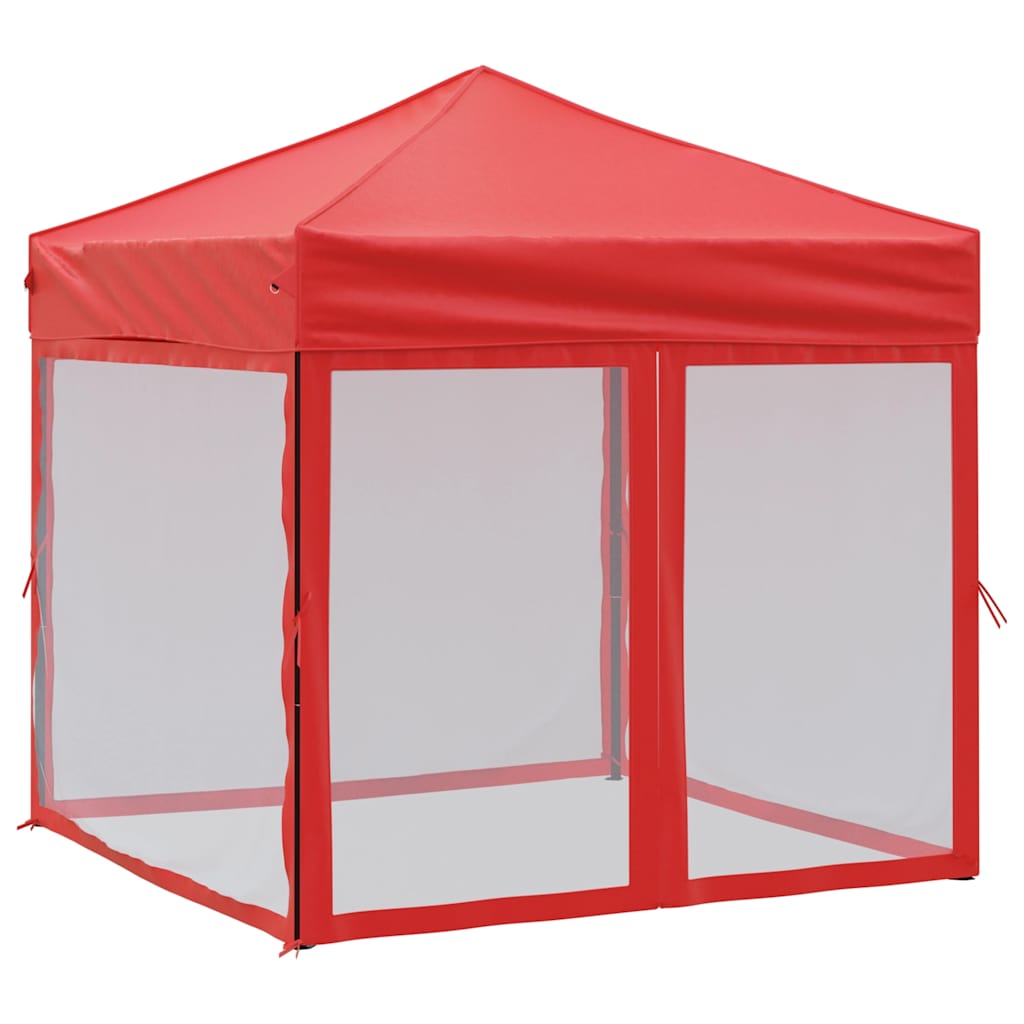 Partytent inklapbaar met zijwanden 2x2 m rood is nu te koop bij PeponiXL, paradijselijk wonen!