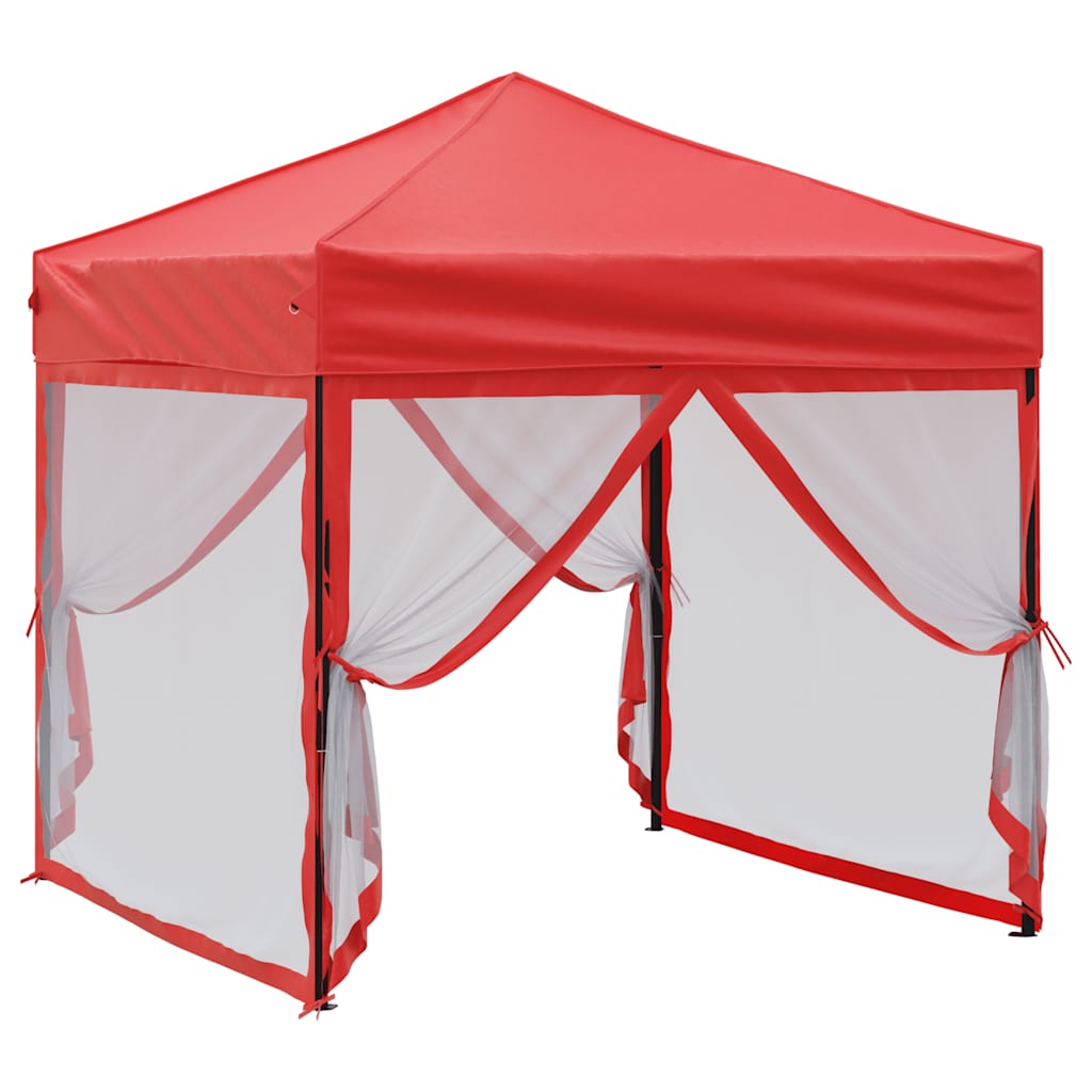 Partytent inklapbaar met zijwanden 2x2 m rood is nu te koop bij PeponiXL, paradijselijk wonen!