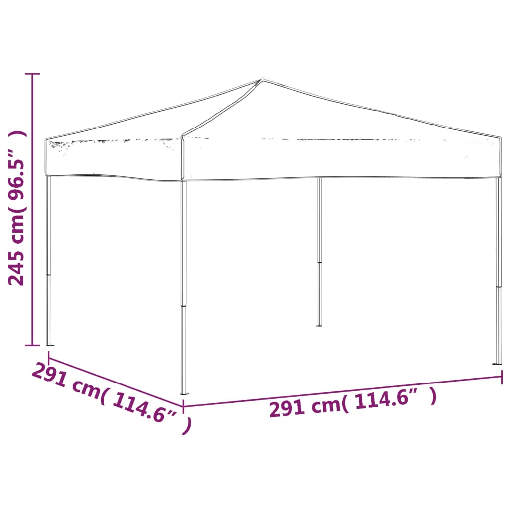 Partytent inklapbaar 3x3 m crèmekleurig is nu te koop bij PeponiXL, paradijselijk wonen!