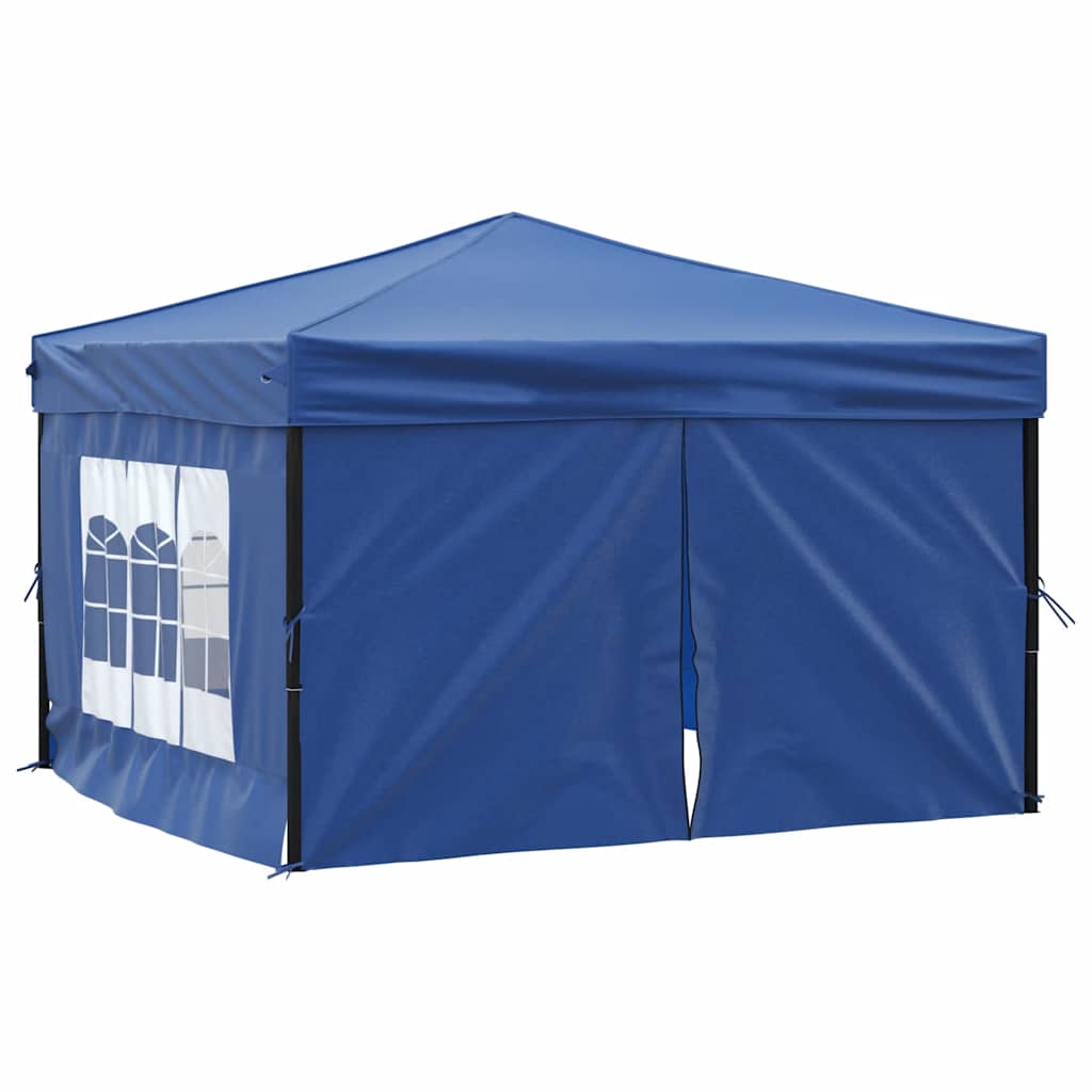 Partytent inklapbaar met zijwanden 3x3 m blauw is nu te koop bij PeponiXL, paradijselijk wonen!