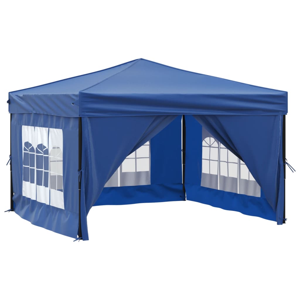 Partytent inklapbaar met zijwanden 3x3 m blauw is nu te koop bij PeponiXL, paradijselijk wonen!