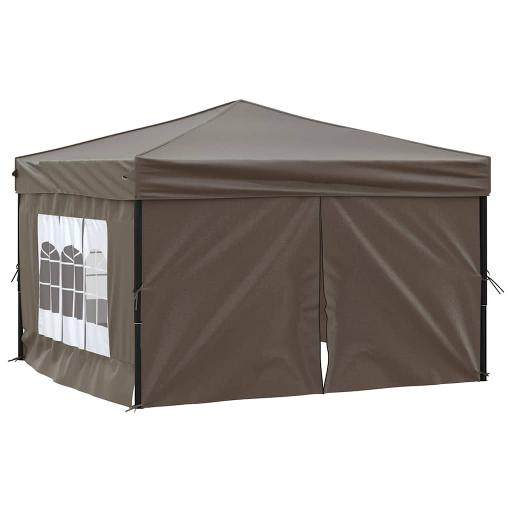 Partytent inklapbaar met zijwanden 3x3 m taupe is nu te koop bij PeponiXL, paradijselijk wonen!