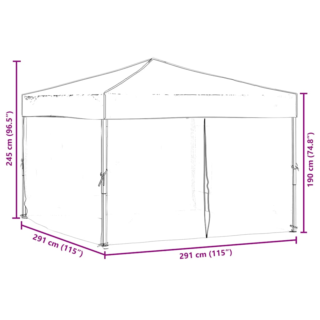 Partytent inklapbaar met zijwanden 3x3 m taupe is nu te koop bij PeponiXL, paradijselijk wonen!