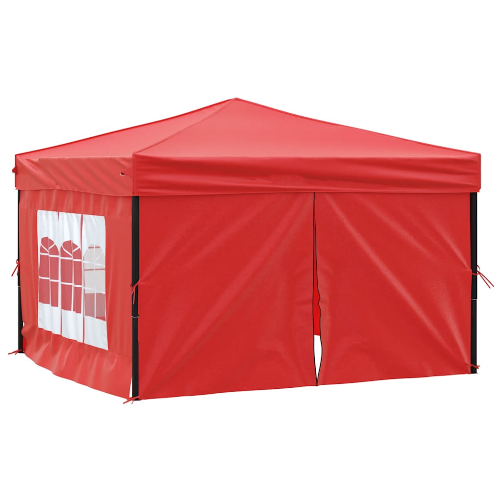 Partytent inklapbaar met zijwanden 3x3 m rood is nu te koop bij PeponiXL, paradijselijk wonen!