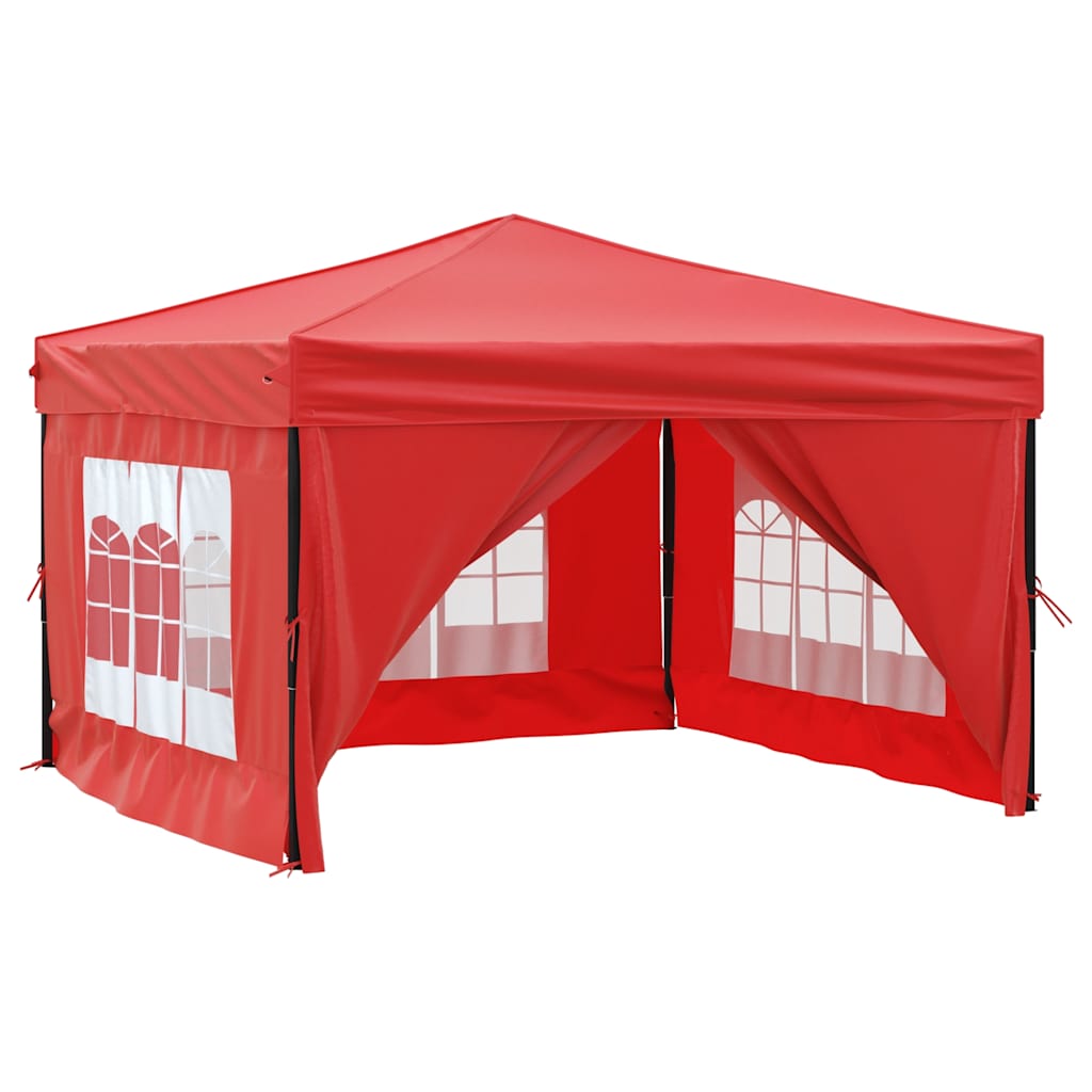Partytent inklapbaar met zijwanden 3x3 m rood is nu te koop bij PeponiXL, paradijselijk wonen!