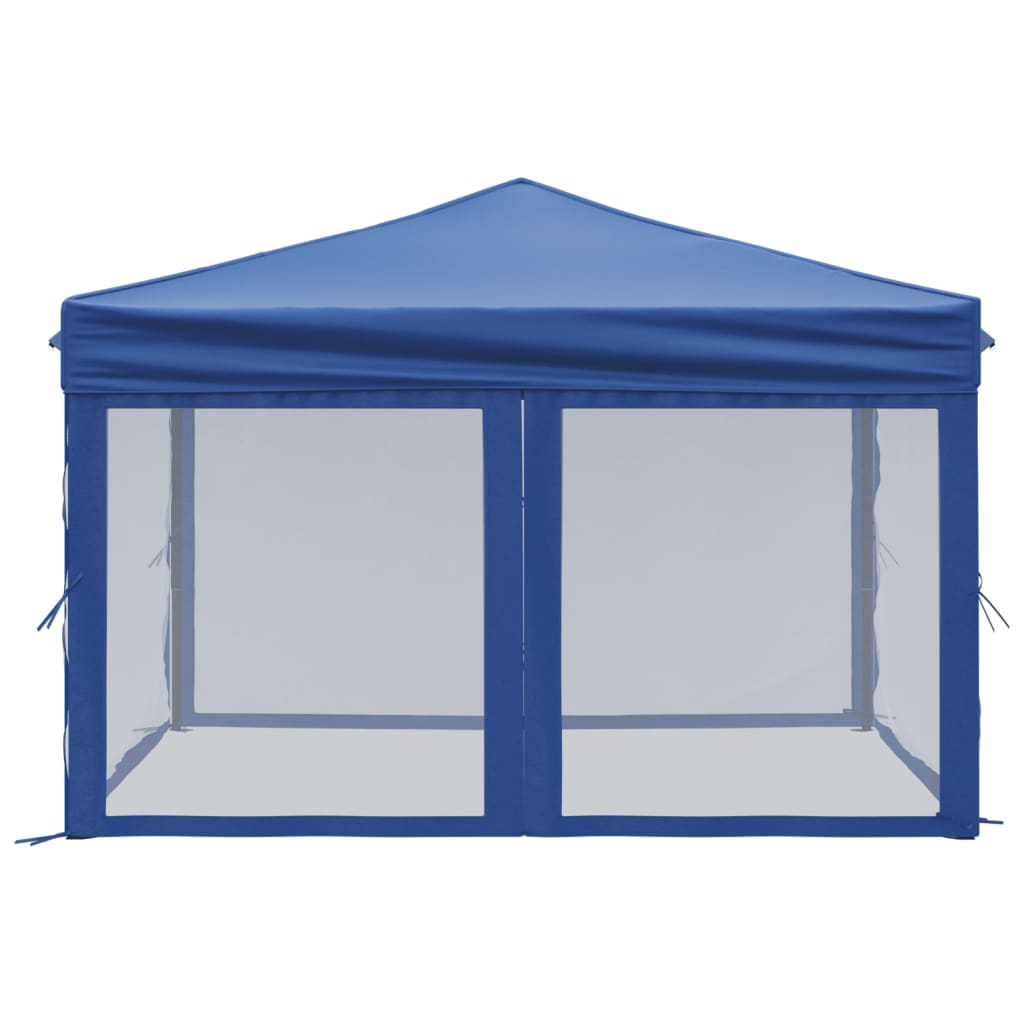 Partytent inklapbaar met zijwanden 3x3 m blauw is nu te koop bij PeponiXL, paradijselijk wonen!