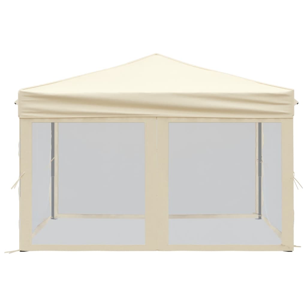 Partytent inklapbaar met zijwanden 3x3 m crèmekleurig is nu te koop bij PeponiXL, paradijselijk wonen!