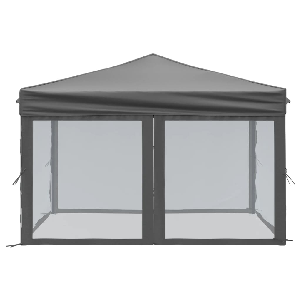 Partytent inklapbaar met zijwanden 3x3 m antracietkleurig is nu te koop bij PeponiXL, paradijselijk wonen!