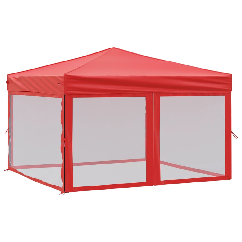 Partytent inklapbaar met zijwanden 3x3 m rood is nu te koop bij PeponiXL, paradijselijk wonen!