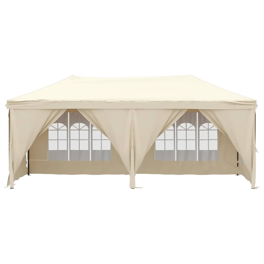 Partytent inklapbaar met zijwanden 3x6 m crèmekleurig is nu te koop bij PeponiXL, paradijselijk wonen!