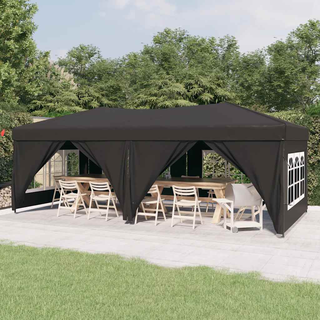 Partytent inklapbaar met zijwanden 3x6 m antracietkleurig is nu te koop bij PeponiXL, paradijselijk wonen!