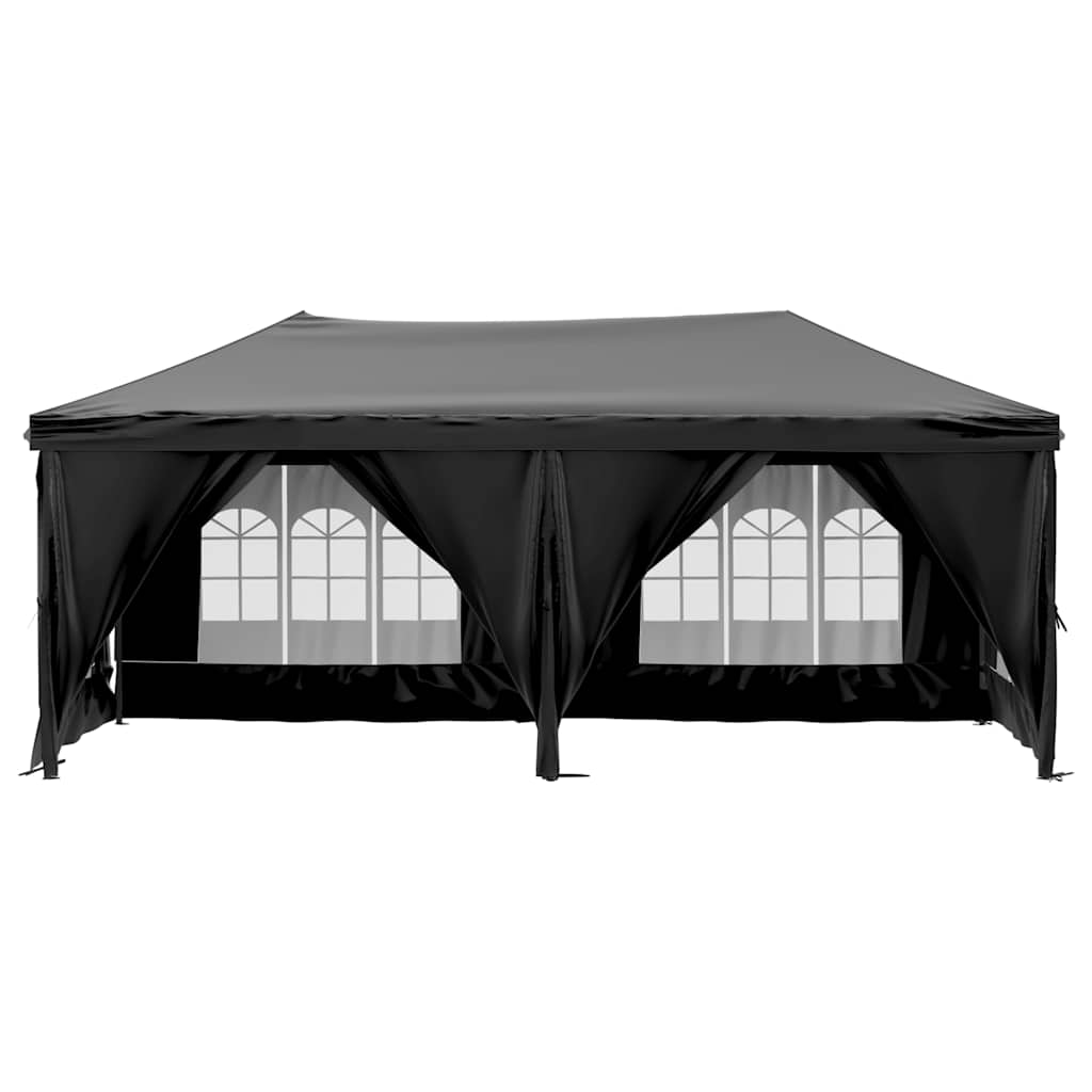 Partytent inklapbaar met zijwanden 3x6 m zwart is nu te koop bij PeponiXL, paradijselijk wonen!