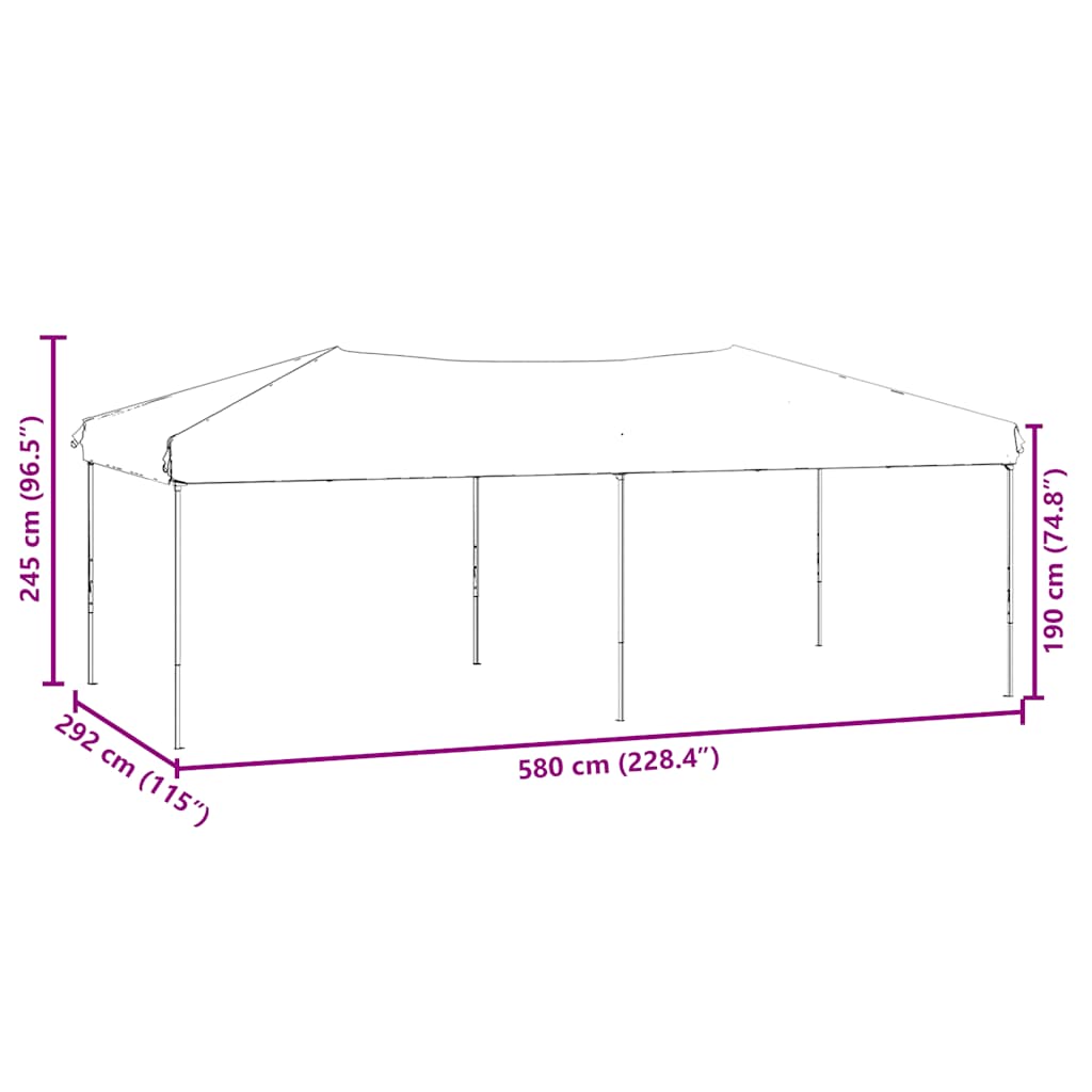 Partytent inklapbaar met zijwanden 3x6 m taupe is nu te koop bij PeponiXL, paradijselijk wonen!