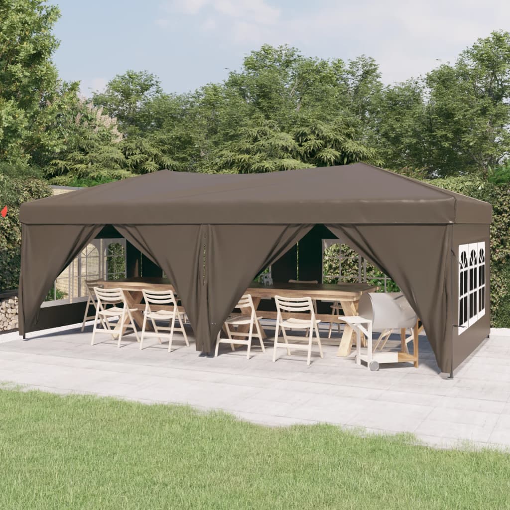 Partytent inklapbaar met zijwanden 3x6 m taupe is nu te koop bij PeponiXL, paradijselijk wonen!