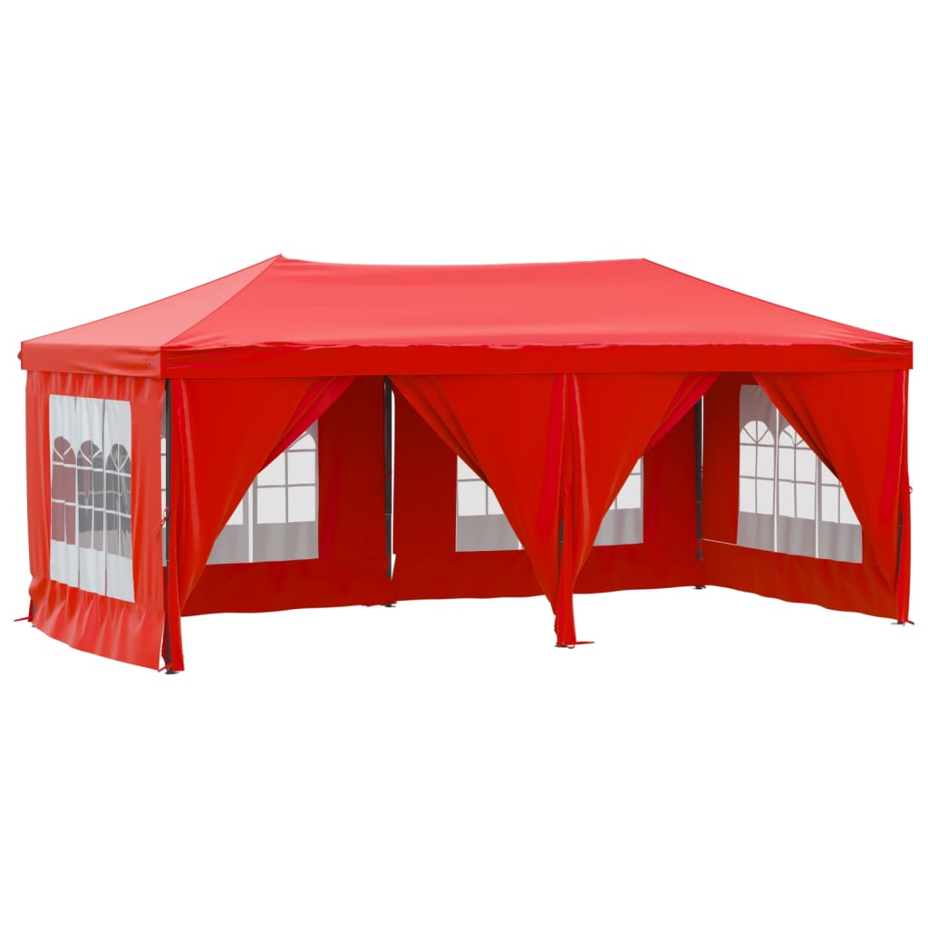 Partytent inklapbaar met zijwanden 3x6 m rood is nu te koop bij PeponiXL, paradijselijk wonen!