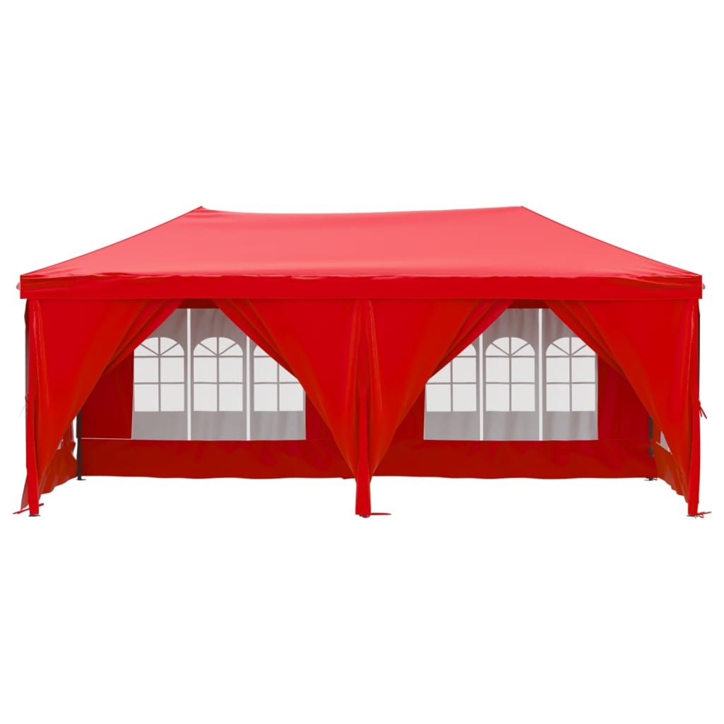 Partytent inklapbaar met zijwanden 3x6 m rood is nu te koop bij PeponiXL, paradijselijk wonen!