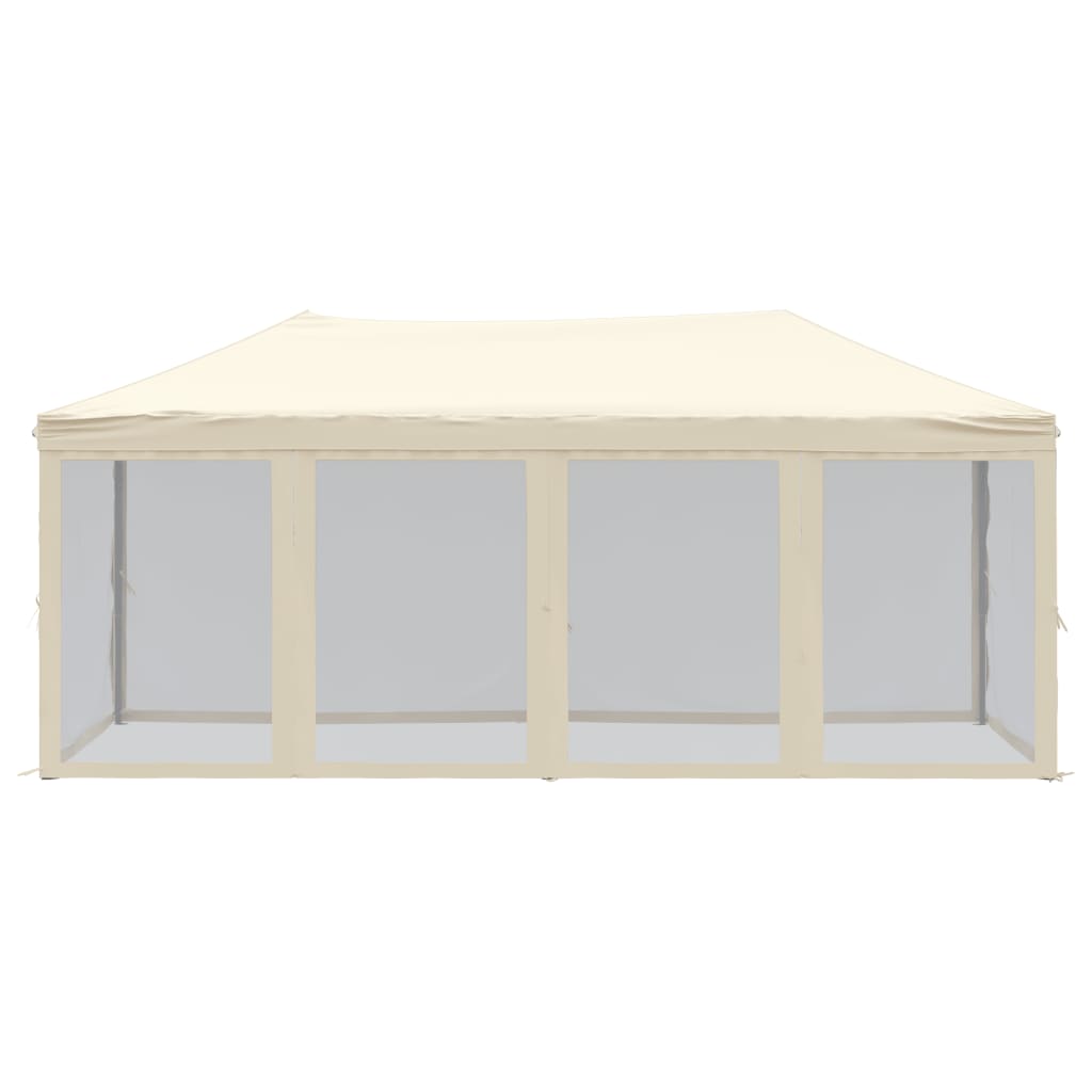 Partytent inklapbaar met zijwanden 3x6 m crèmekleurig is nu te koop bij PeponiXL, paradijselijk wonen!