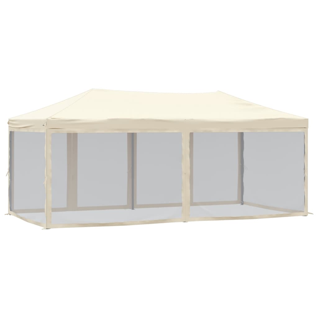Partytent inklapbaar met zijwanden 3x6 m crèmekleurig is nu te koop bij PeponiXL, paradijselijk wonen!