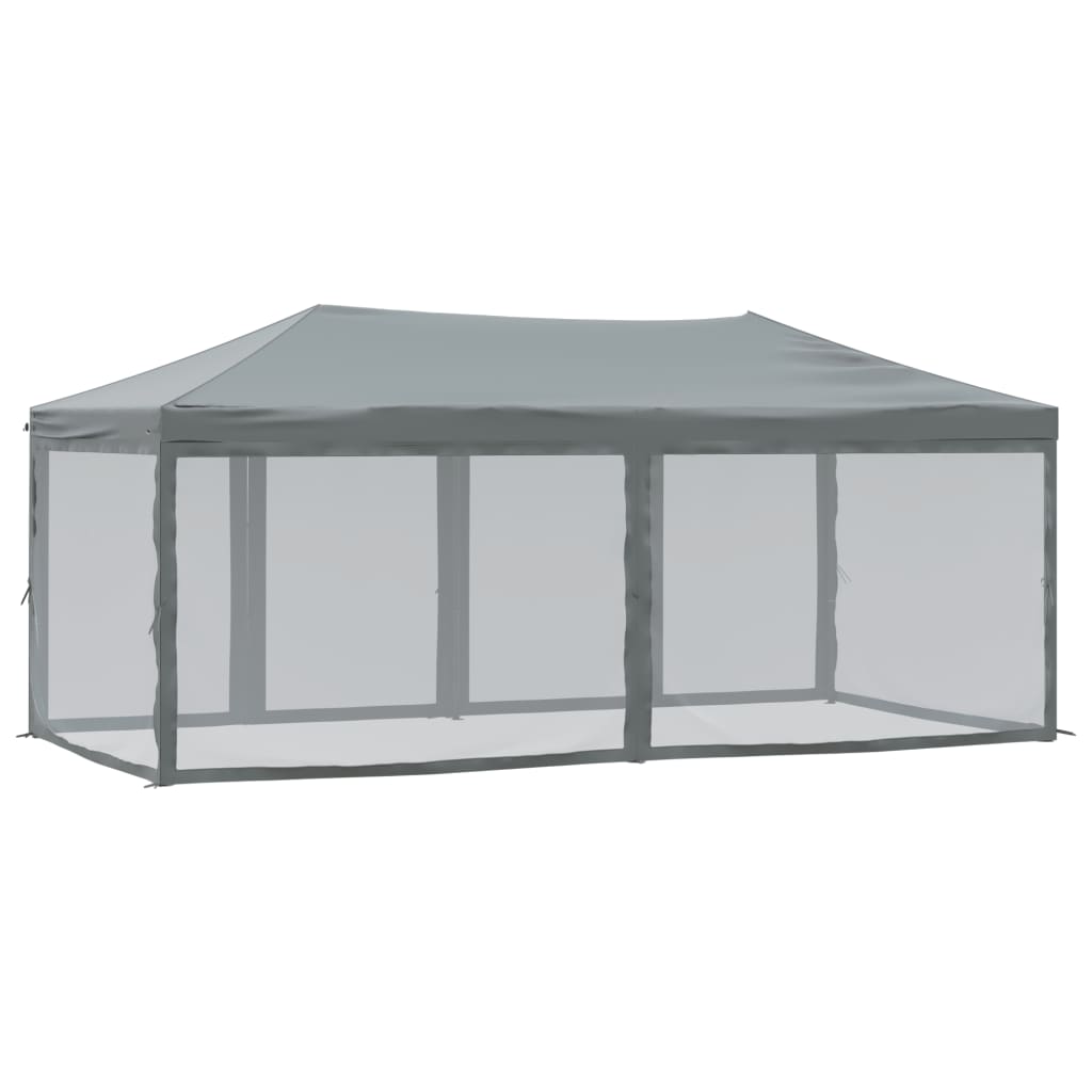 Partytent inklapbaar met zijwanden 3x6 m antracietkleurig is nu te koop bij PeponiXL, paradijselijk wonen!