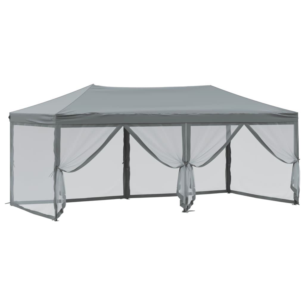 Partytent inklapbaar met zijwanden 3x6 m antracietkleurig is nu te koop bij PeponiXL, paradijselijk wonen!