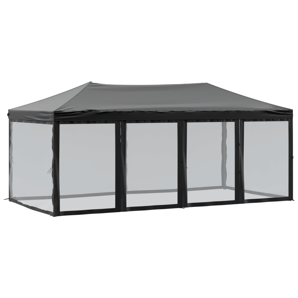 Partytent inklapbaar met zijwanden 3x6 m zwart is nu te koop bij PeponiXL, paradijselijk wonen!