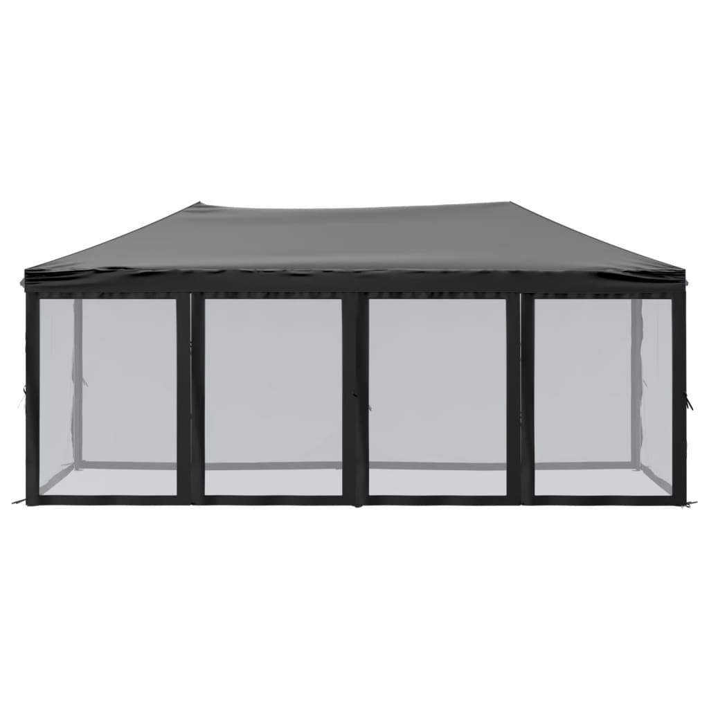 Partytent inklapbaar met zijwanden 3x6 m zwart is nu te koop bij PeponiXL, paradijselijk wonen!
