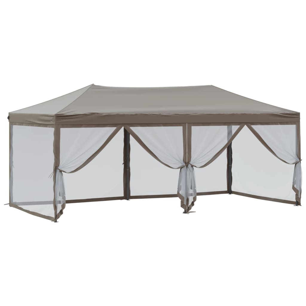 Partytent inklapbaar met zijwanden 3x6 m taupe is nu te koop bij PeponiXL, paradijselijk wonen!