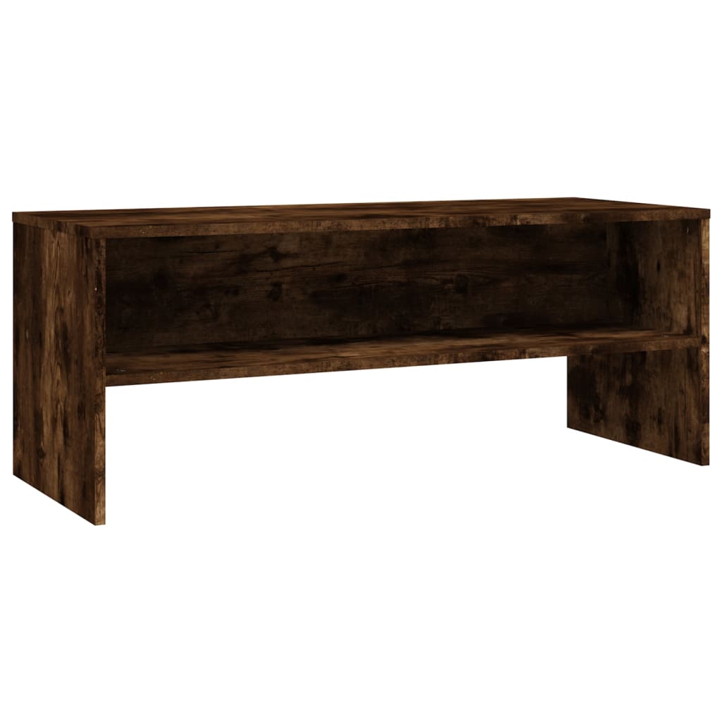 Tv-meubel 100x40x40 cm bewerkt hout gerookt eikenkleurig is nu te koop bij PeponiXL, paradijselijk wonen!