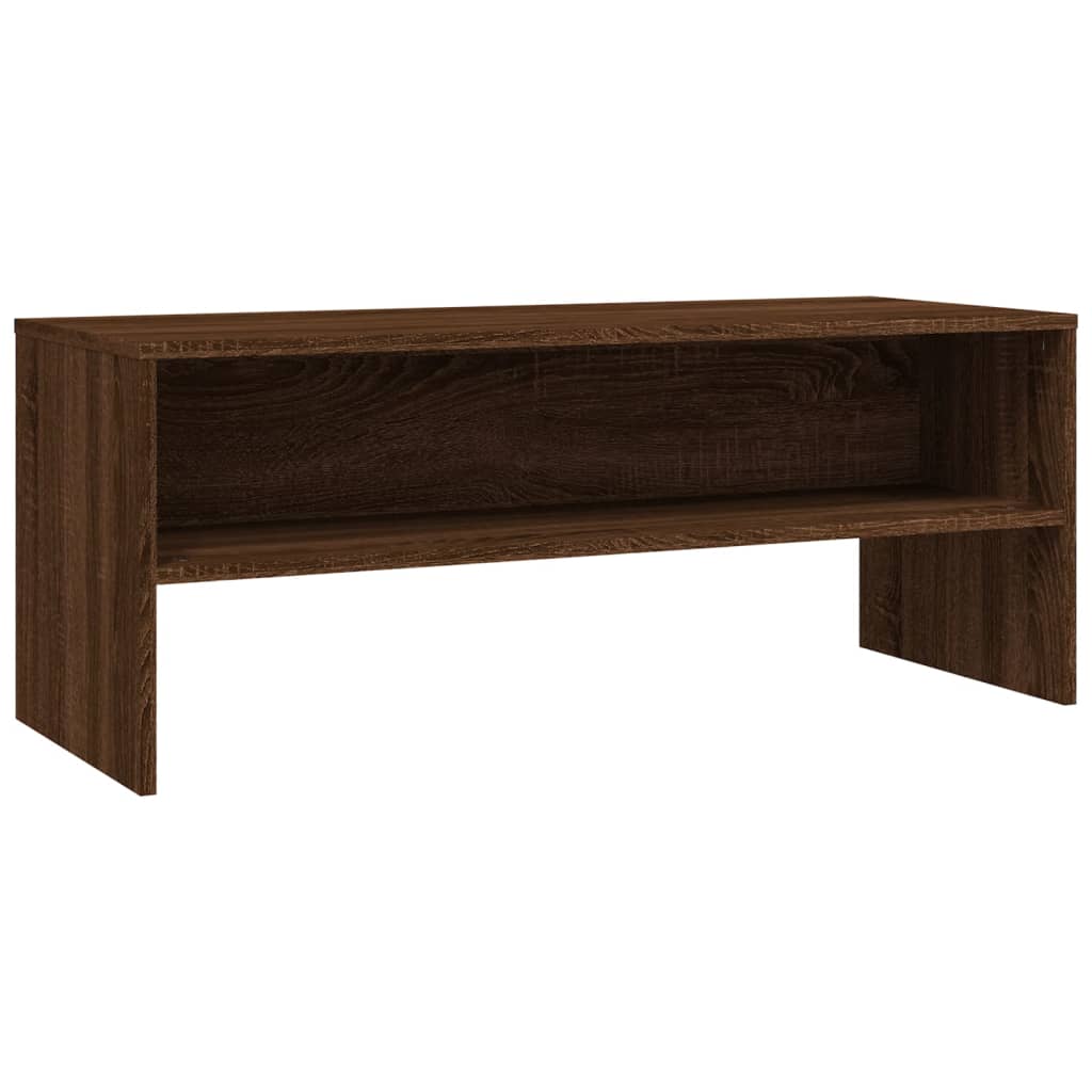 Tv-meubel 100x40x40 cm bewerkt hout bruin eikenkleur is nu te koop bij PeponiXL, paradijselijk wonen!