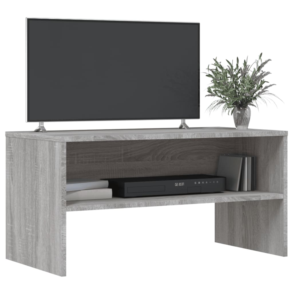 Tv-meubel 80x40x40 cm bewerkt hout grijs sonoma eikenkleurig is nu te koop bij PeponiXL, paradijselijk wonen!