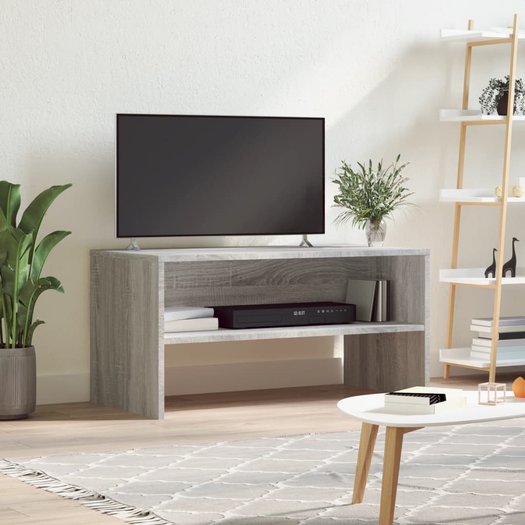 Tv-meubel 80x40x40 cm bewerkt hout grijs sonoma eikenkleurig is nu te koop bij PeponiXL, paradijselijk wonen!