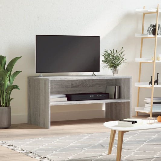 Tv-meubel 80x40x40 cm bewerkt hout grijs sonoma eikenkleurig is nu te koop bij PeponiXL, paradijselijk wonen!