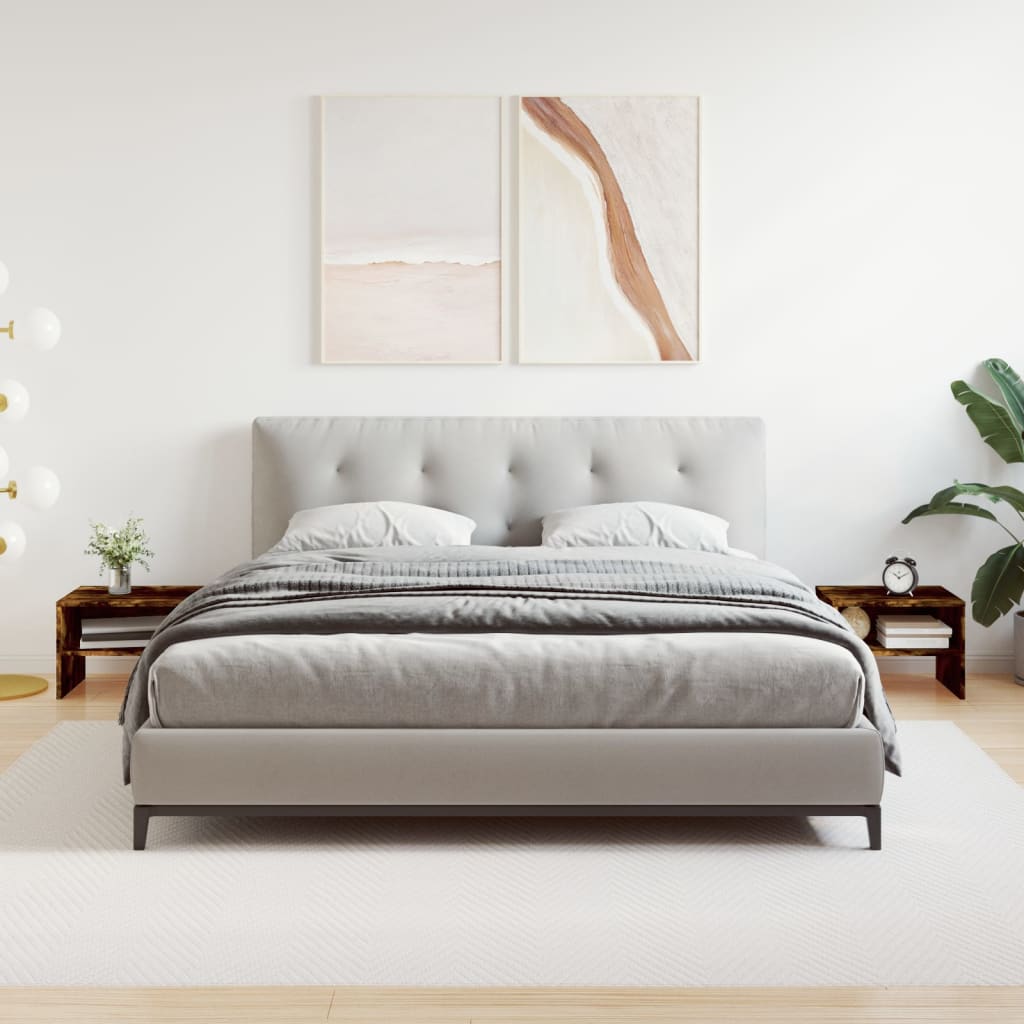 Nachtkastjes 2 st 40x30x30 cm bewerkt hout gerookt eikenkleurig is nu te koop bij PeponiXL, paradijselijk wonen!