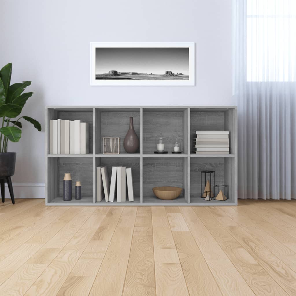 Boekenkast 66x30x130 cm bewerkt hout sonoma grijs is nu te koop bij PeponiXL, paradijselijk wonen!