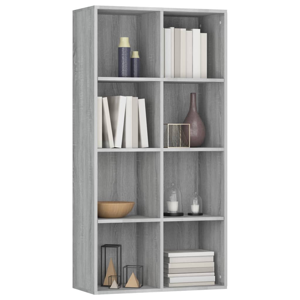 Boekenkast 66x30x130 cm bewerkt hout sonoma grijs is nu te koop bij PeponiXL, paradijselijk wonen!