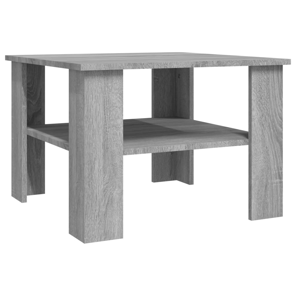 Salontafel 60x60x42 cm bewerkt hout grijs sonoma eiken is nu te koop bij PeponiXL, paradijselijk wonen!