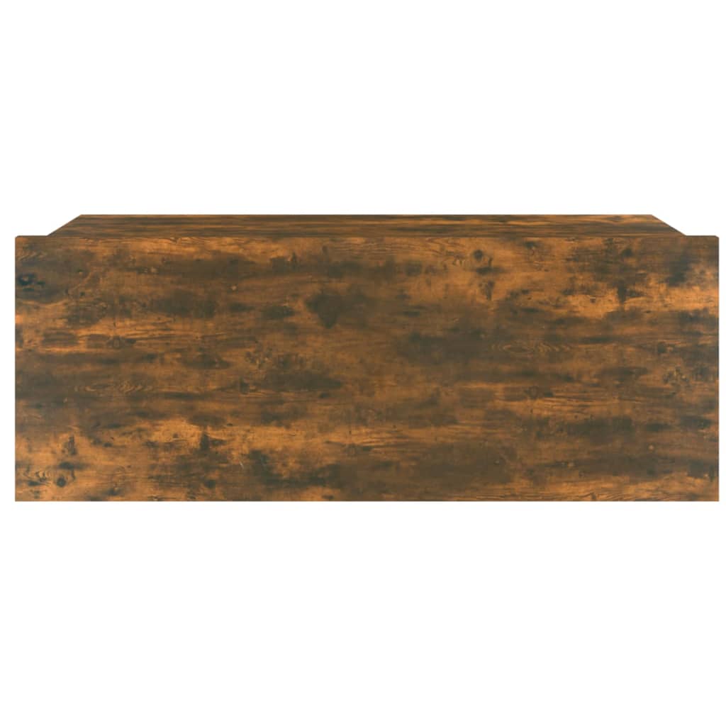 Nachtkastje zwevend 40x30x15 cm bewerkt hout gerookt eikenkleur is nu te koop bij PeponiXL, paradijselijk wonen!