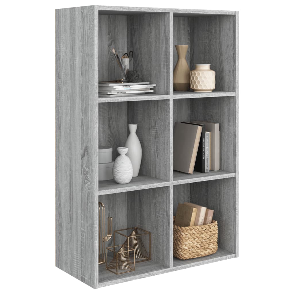 Boekenkast/dressoir 66x30x98 cm bewerkt hout grijs sonoma eiken is nu te koop bij PeponiXL, paradijselijk wonen!