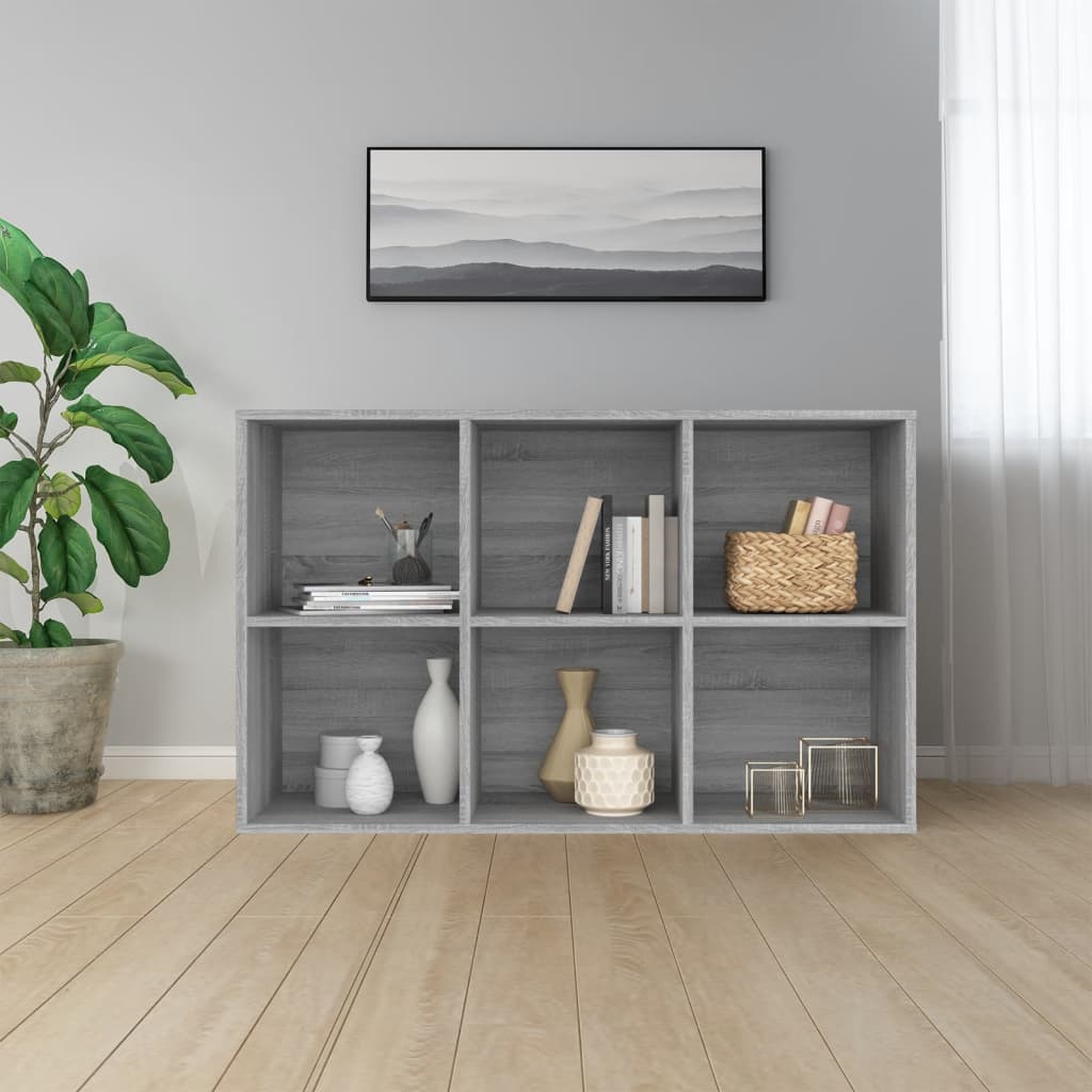 Boekenkast/dressoir 66x30x98 cm bewerkt hout grijs sonoma eiken is nu te koop bij PeponiXL, paradijselijk wonen!