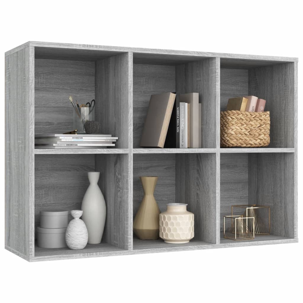 Boekenkast/dressoir 66x30x98 cm bewerkt hout grijs sonoma eiken is nu te koop bij PeponiXL, paradijselijk wonen!