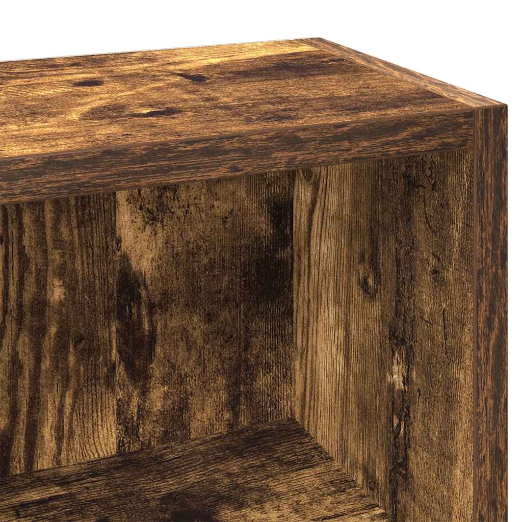 CD-kasten 2 st 21x16x93,5 cm bewerkt hout gerookt eikenkleurig is nu te koop bij PeponiXL, paradijselijk wonen!