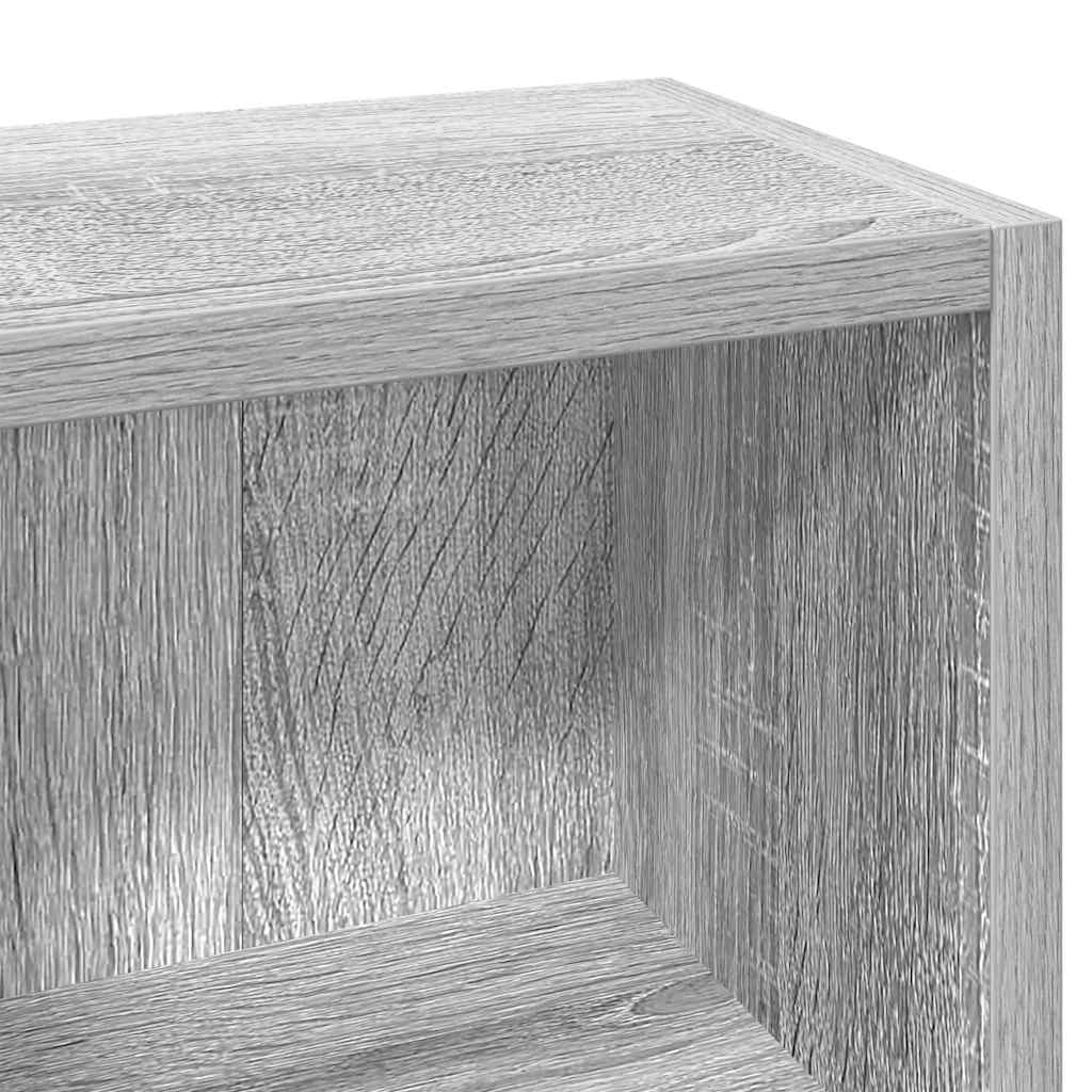 CD-kasten 2st 21x16x93,5cm bewerkt hout grijs sonoma eikenkleur is nu te koop bij PeponiXL, paradijselijk wonen!