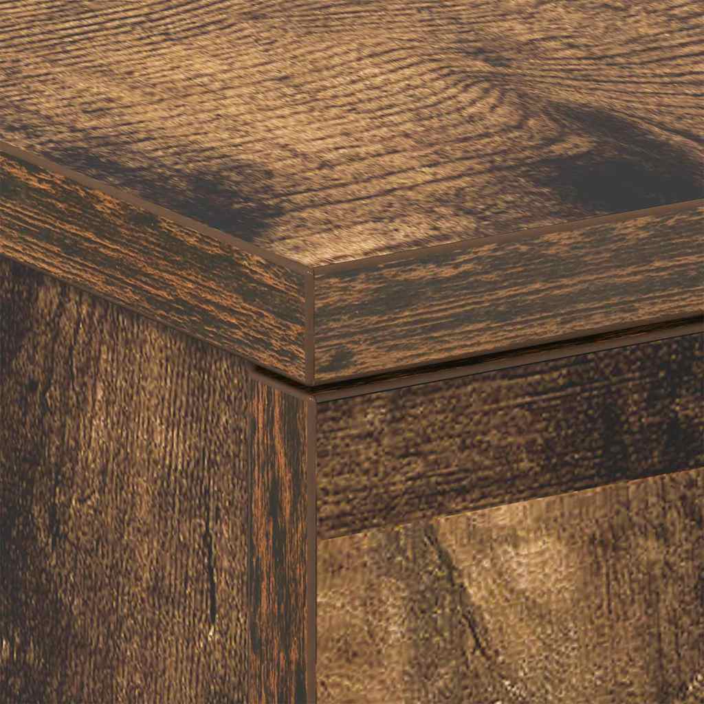 Nachtkastjes 2 st 38x35x56 cm bewerkt hout gerookt eikenkleurig is nu te koop bij PeponiXL, paradijselijk wonen!