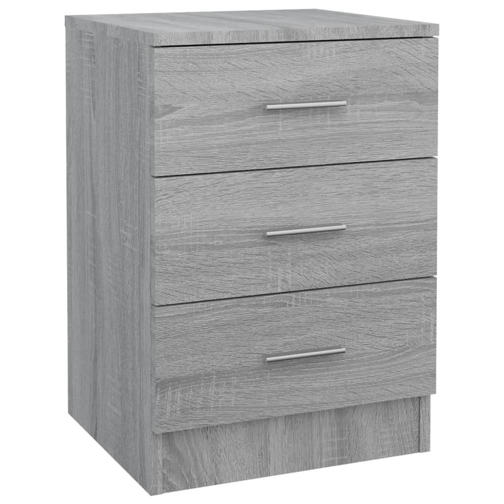 Nachtkastjes 2 st 38x35x56 cm bewerkt hout grijs sonoma eiken is nu te koop bij PeponiXL, paradijselijk wonen!