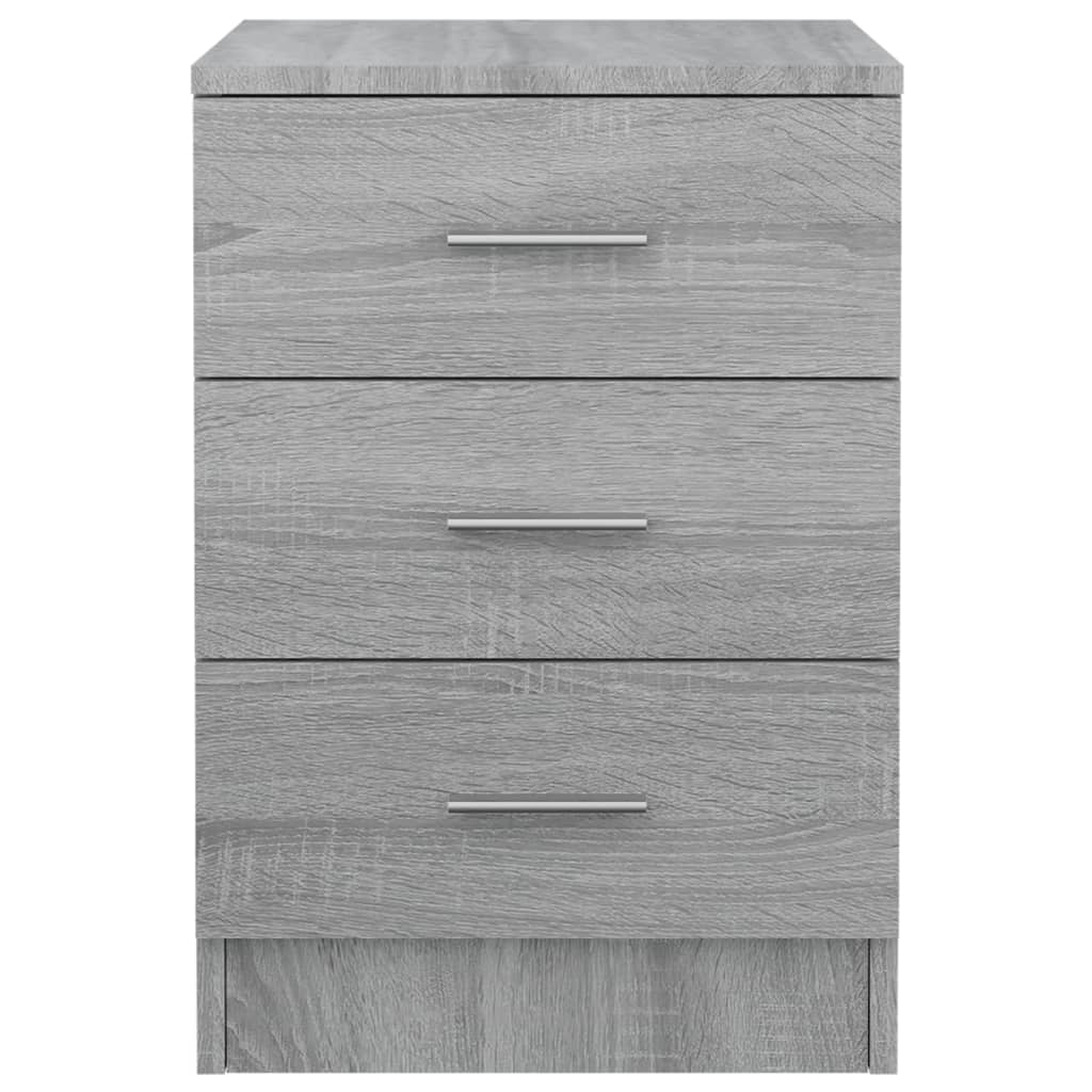 Nachtkastjes 2 st 38x35x56 cm bewerkt hout grijs sonoma eiken is nu te koop bij PeponiXL, paradijselijk wonen!