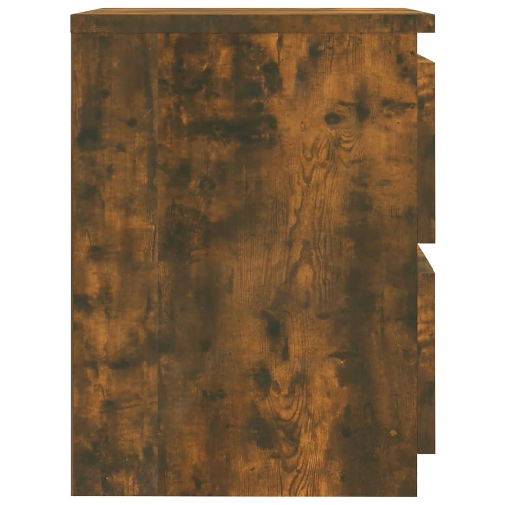 Nachtkastjes 2 stuks Gerookt Eiken 30x30x40 cm Bewerkt Hout is nu te koop bij PeponiXL, paradijselijk wonen!