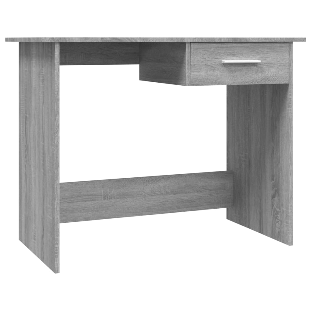Bureau 100x50x76 cm bewerkt hout grijs sonoma eikenkleurig is nu te koop bij PeponiXL, paradijselijk wonen!